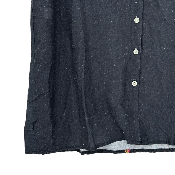 New CRISTINA VERGANI Midi Dress Linen Blend Button Made in Italy - Picture 4 of 8